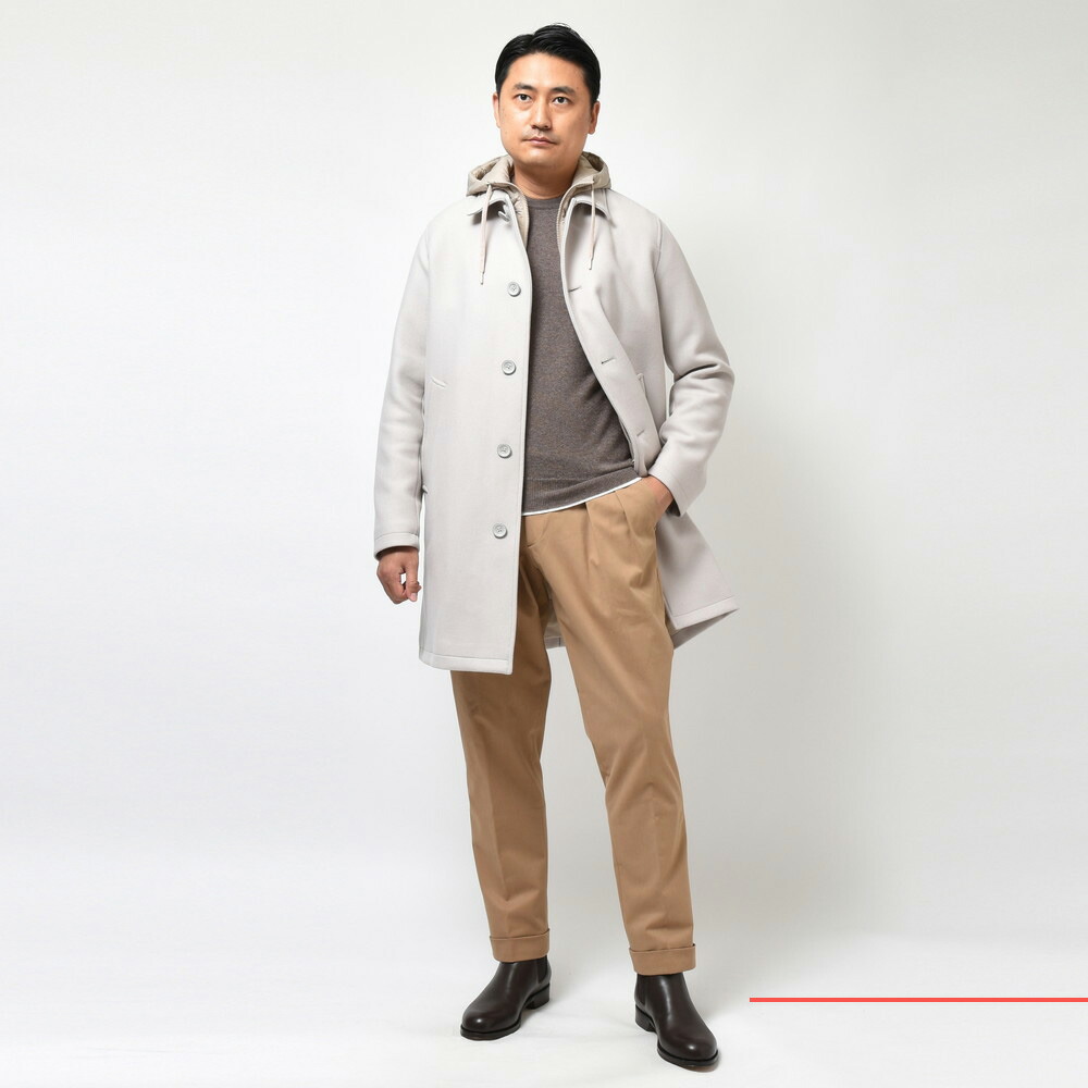 SALE】HERNO（ヘルノ）ウールナイロンダイアゴナルライトツィード