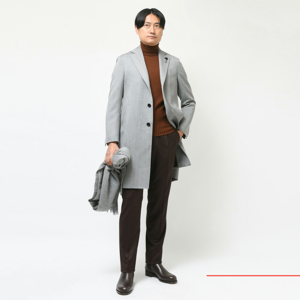 LARDINI（ラルディーニ）SPECIALウールヘリンボーンチェスター