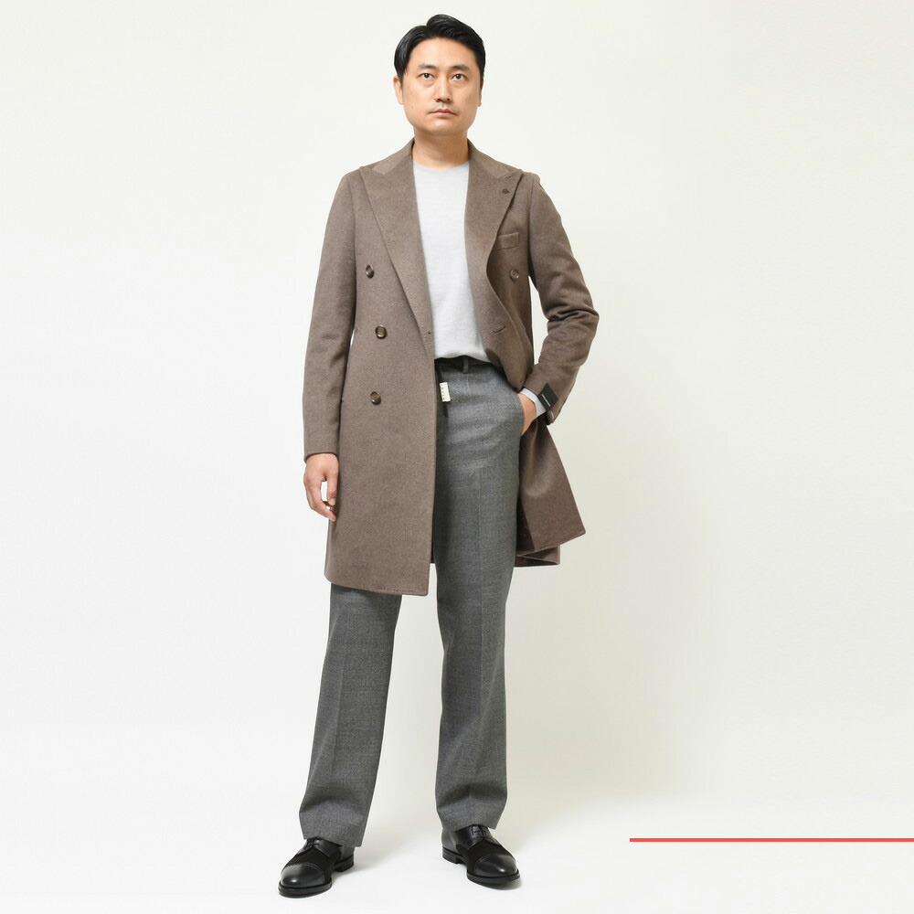 SALE】TAGLIATORE（タリアトーレ）カシミアフランネルダブルチェスター