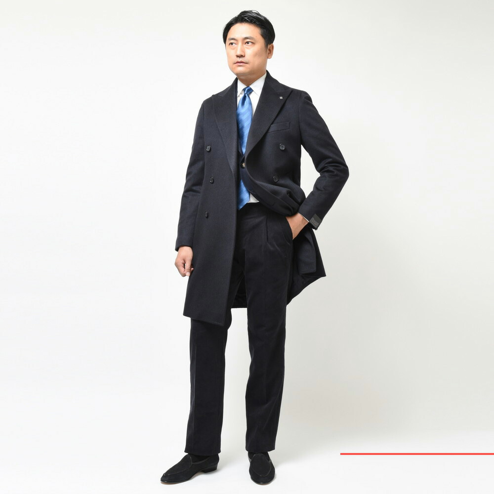 SALE】TAGLIATORE（タリアトーレ）カシミアフランネルダブルチェスター