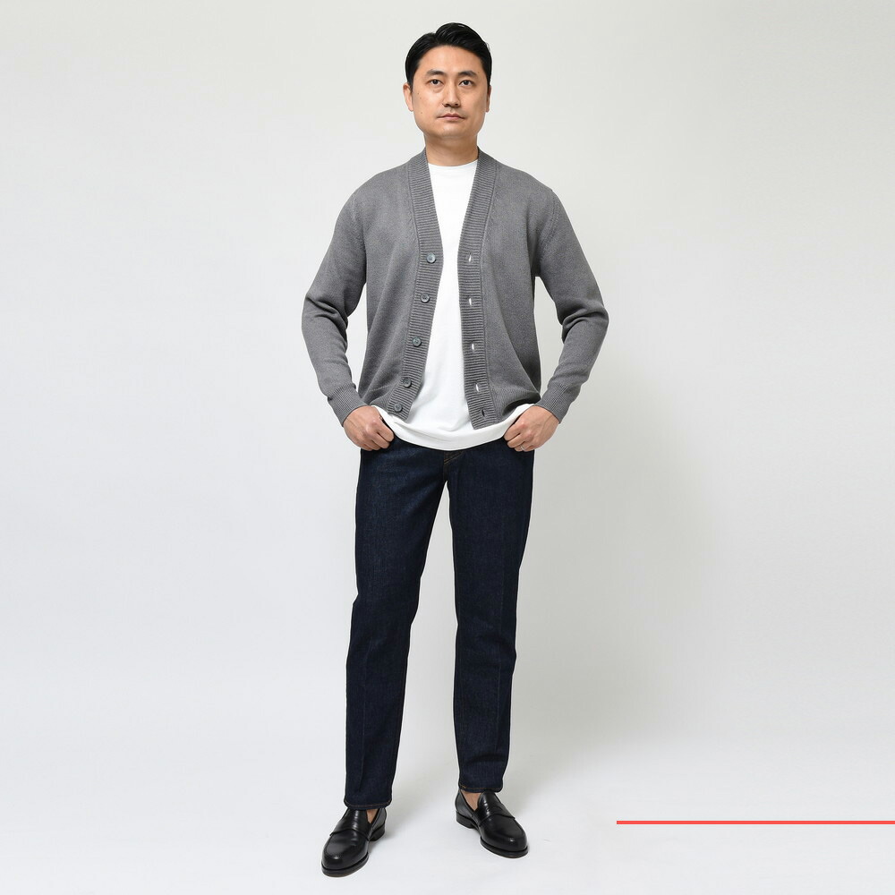 ZANONE（ザノーネ）7ゲージリネンコットンソリッドニットカーディガン