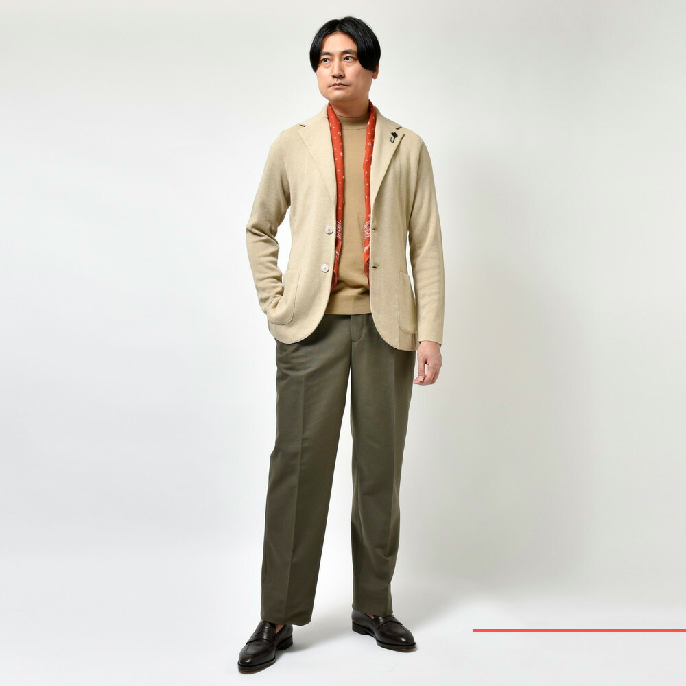 LARDINI（ラルディーニ）コットンミラノリブニットジャケット LJM56