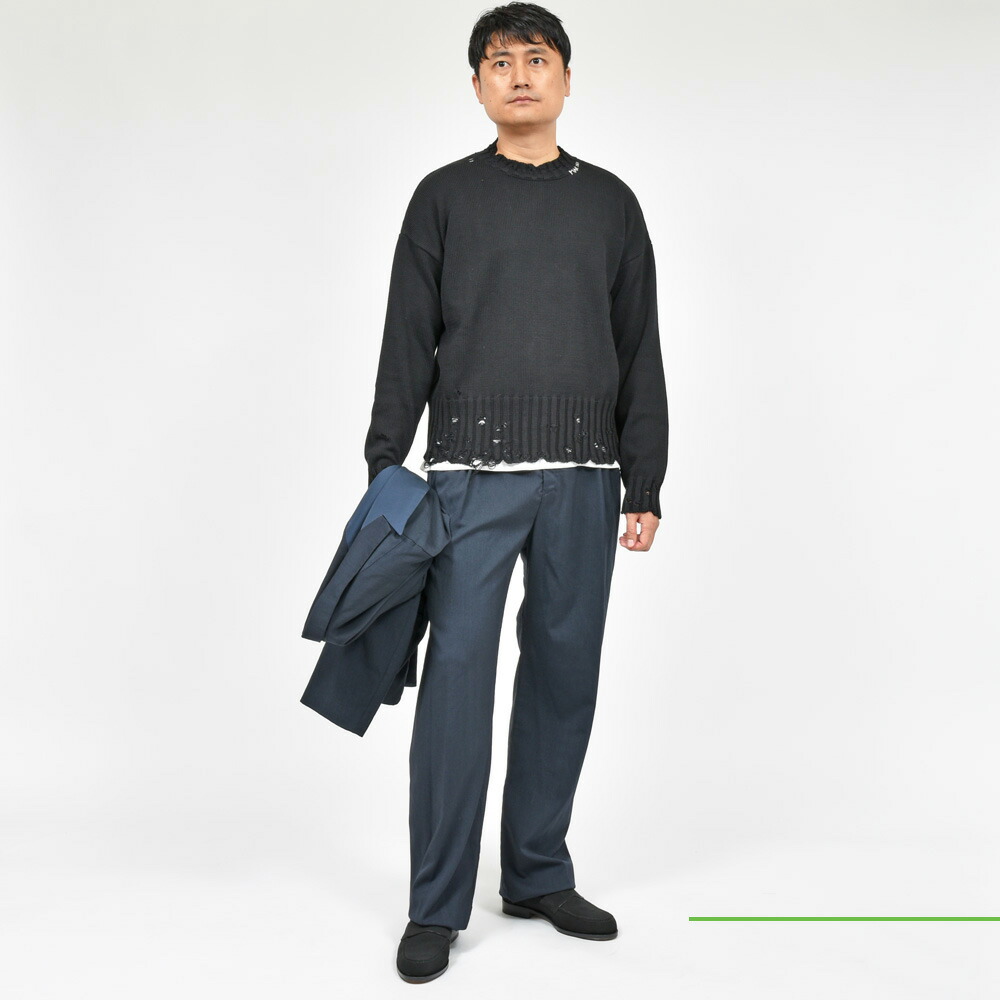 SALE】MARNI（マルニ）コットンダメージクルーネックニット GCMG0210A0