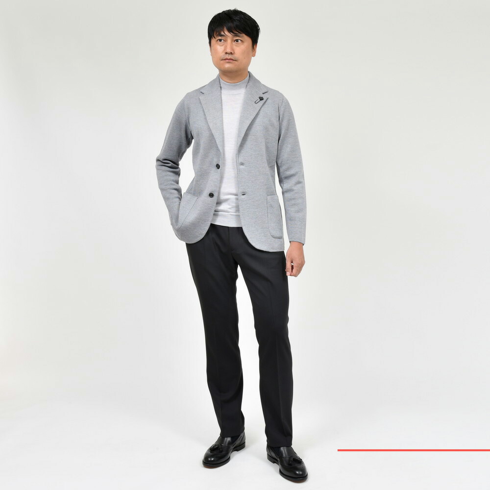 LARDINI（ラルディーニ）ウールミラノリブニットジャケット JALJM56
