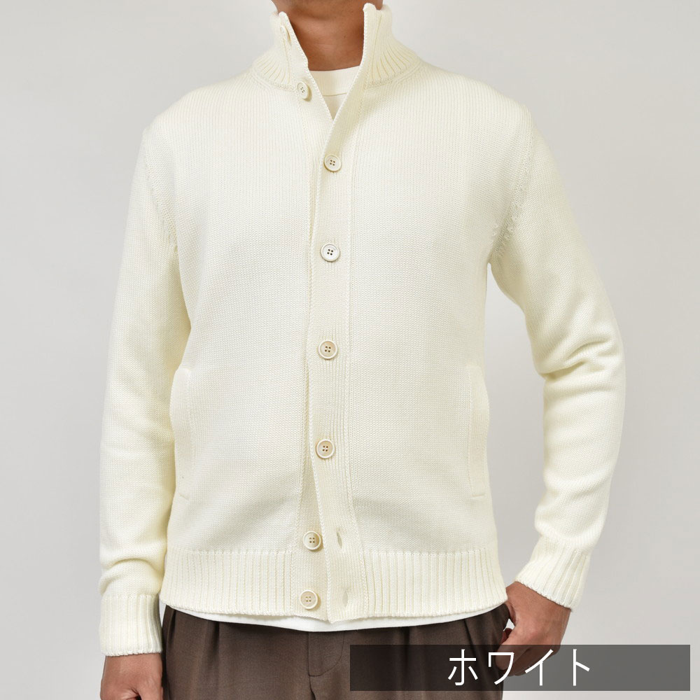 SALE】ZANONE（ザノーネ）5ゲージウールスタンドカラーニット