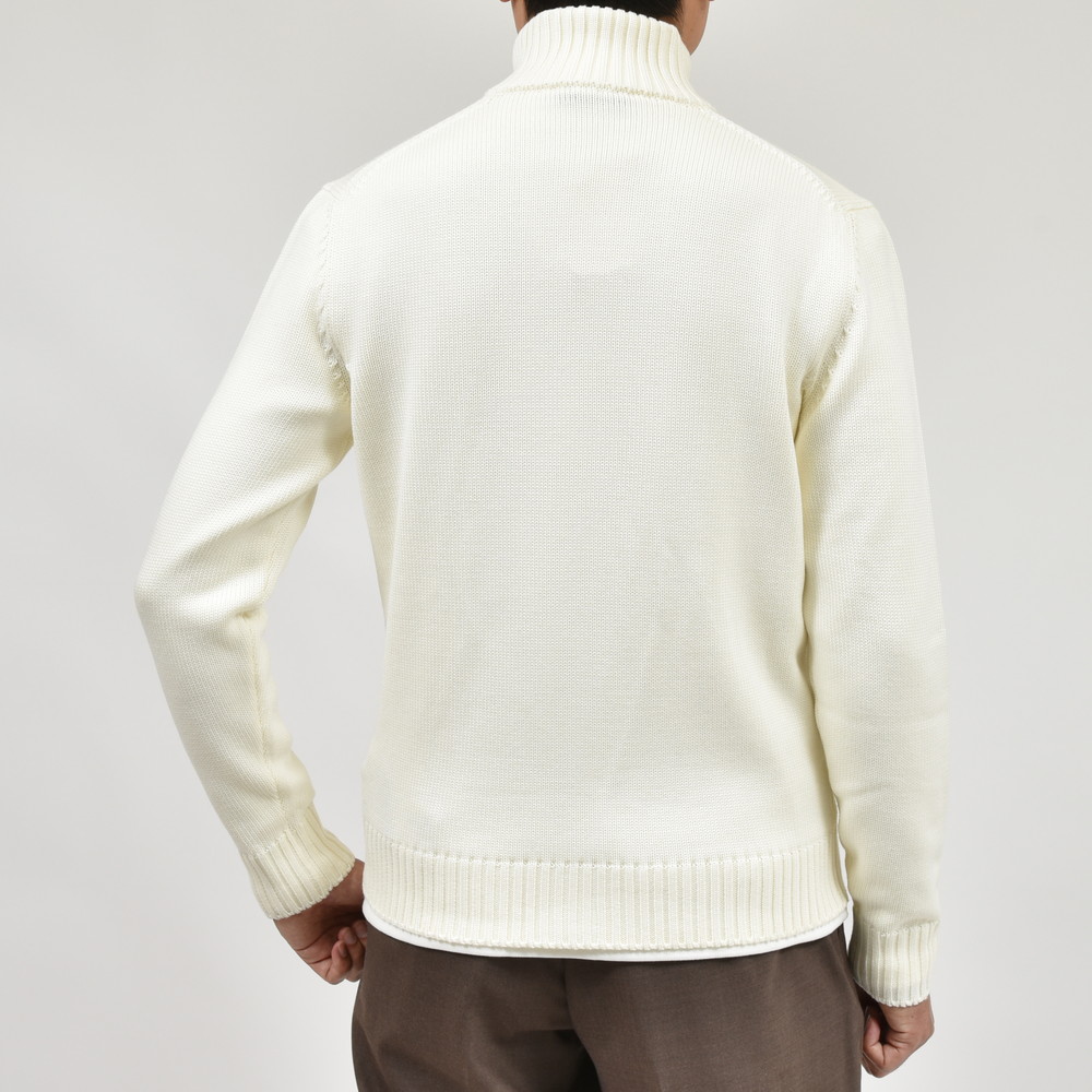 SALE】ZANONE（ザノーネ）5ゲージウールスタンドカラーニット