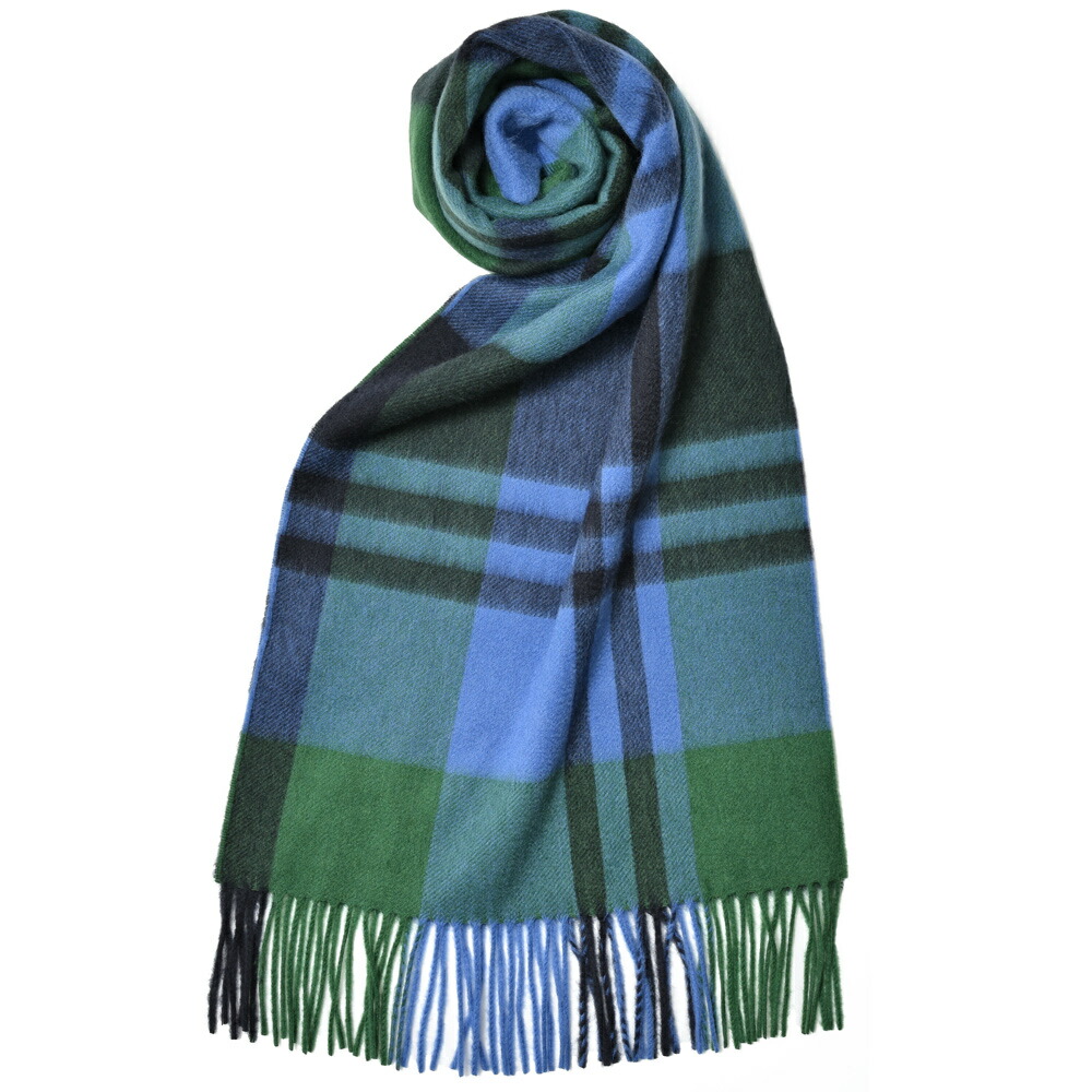 Joshua Ellis（ジョシュア エリス）カシミアチェックマフラー 35×190