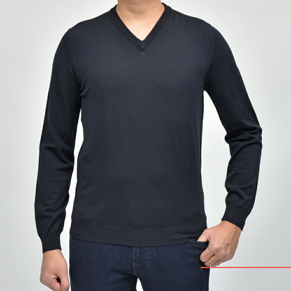 ZANONE（ザノーネ）ハイゲージストレッチウールVネックニット V/SLIM
