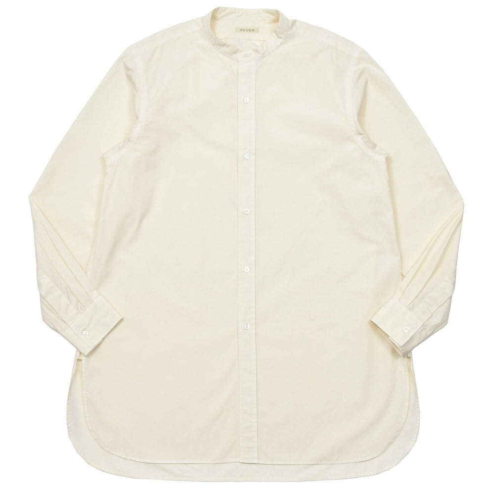 HEUGN（ユーゲン）Rob SHIRT013 コットンポプリンバンドカラーシャツ