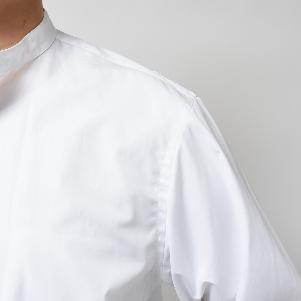 HEUGN（ユーゲン）Rob コットンポプリンバンドカラーシャツ SHIRT003