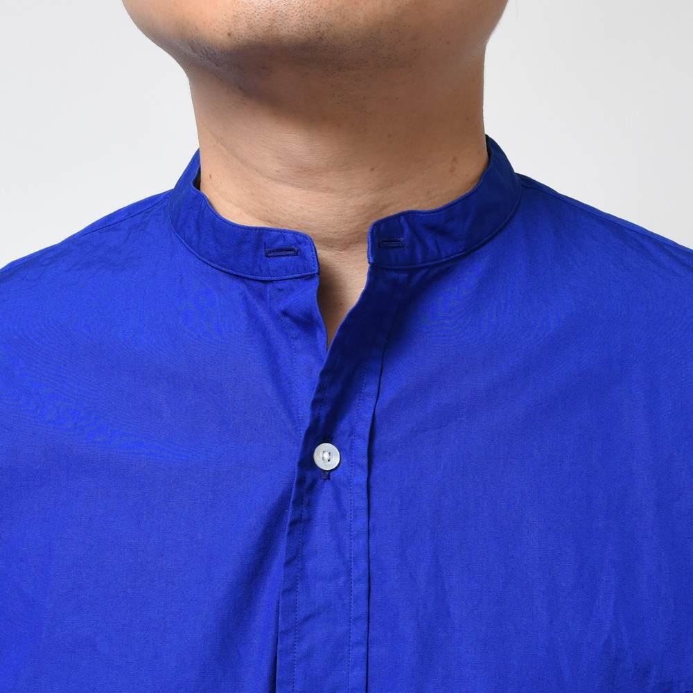 HEUGN（ユーゲン）Rob コットンポプリンバンドカラーシャツ SHIRT041