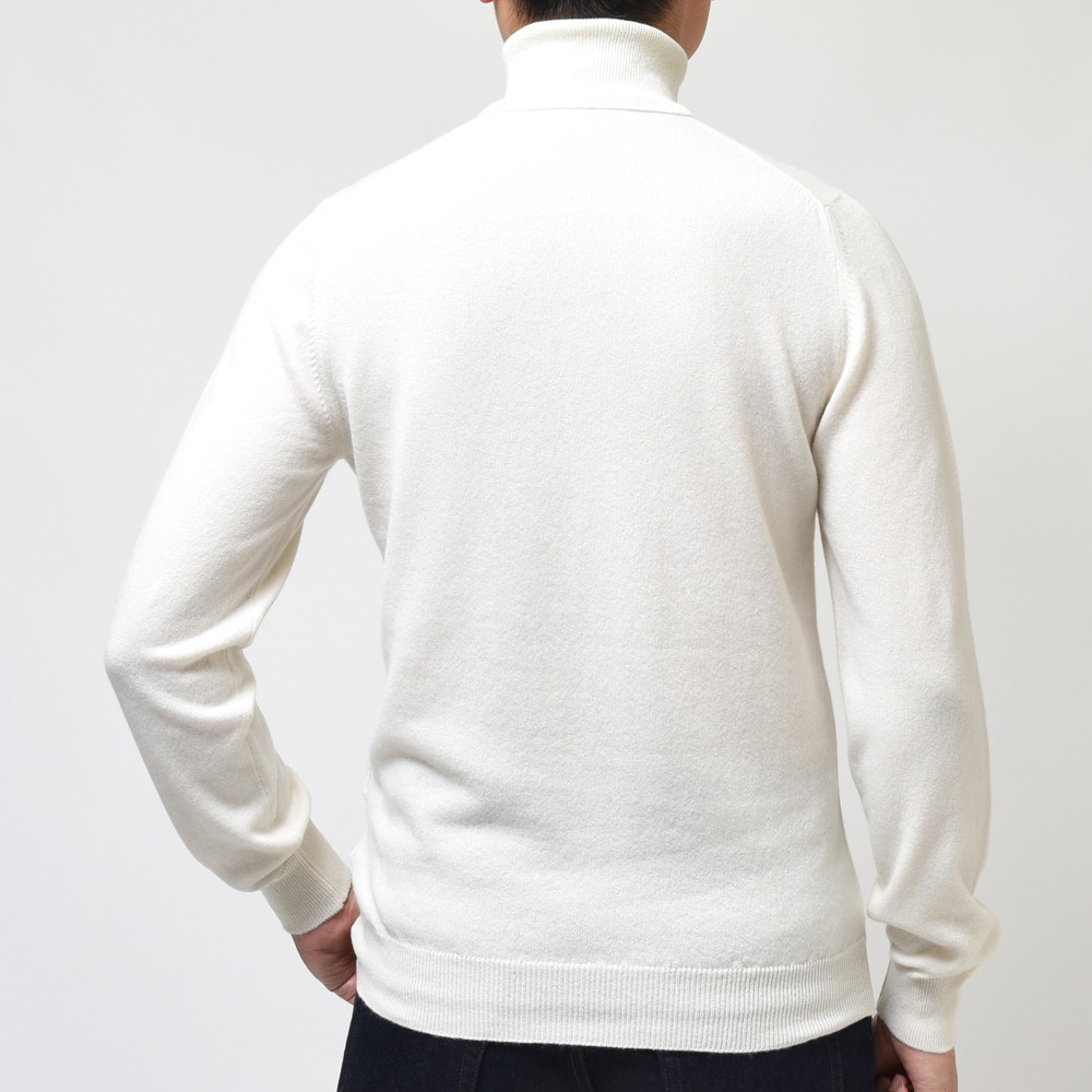 カシミヤ100% イタリア製 FEDELI ハイネックニット ハイゲージ FEDELI