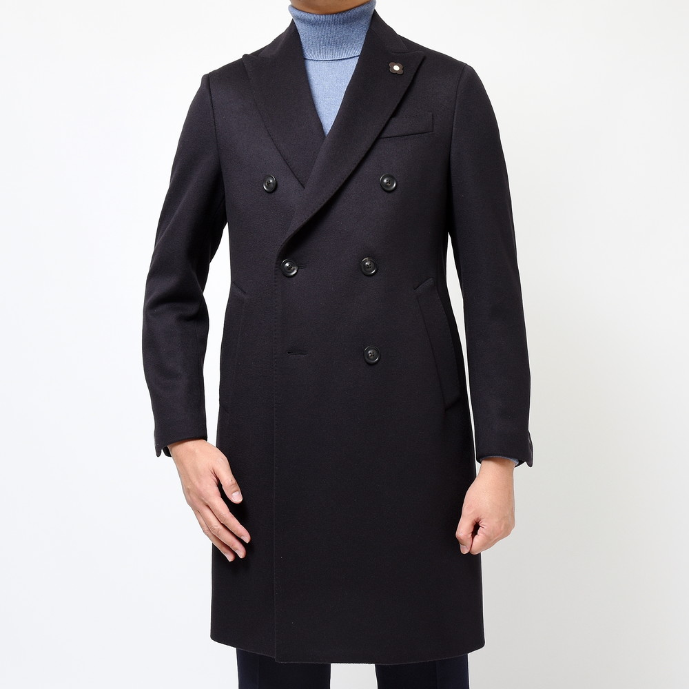 LARDINI（ラルディーニ）ウールフランネルソリッドダブルチェスター