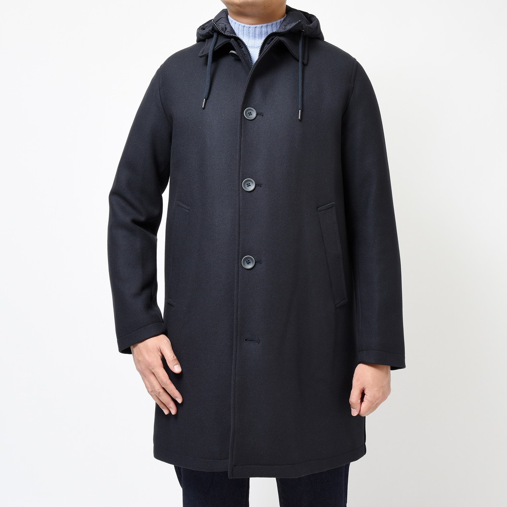 SALE】HERNO（ヘルノ）ウールナイロンダイアゴナルライトツィード