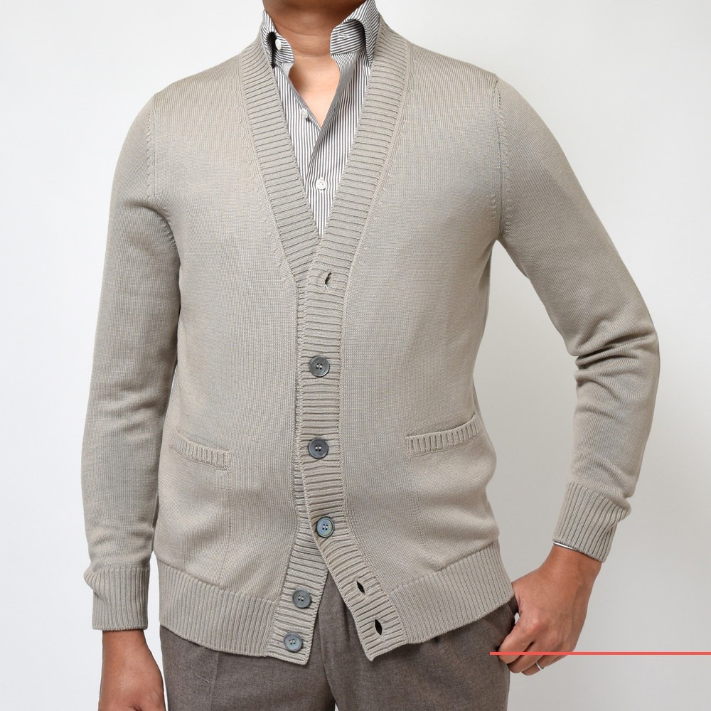 GRAN SASSO（グランサッソ）8ゲージウールソリッドニットカーディガン