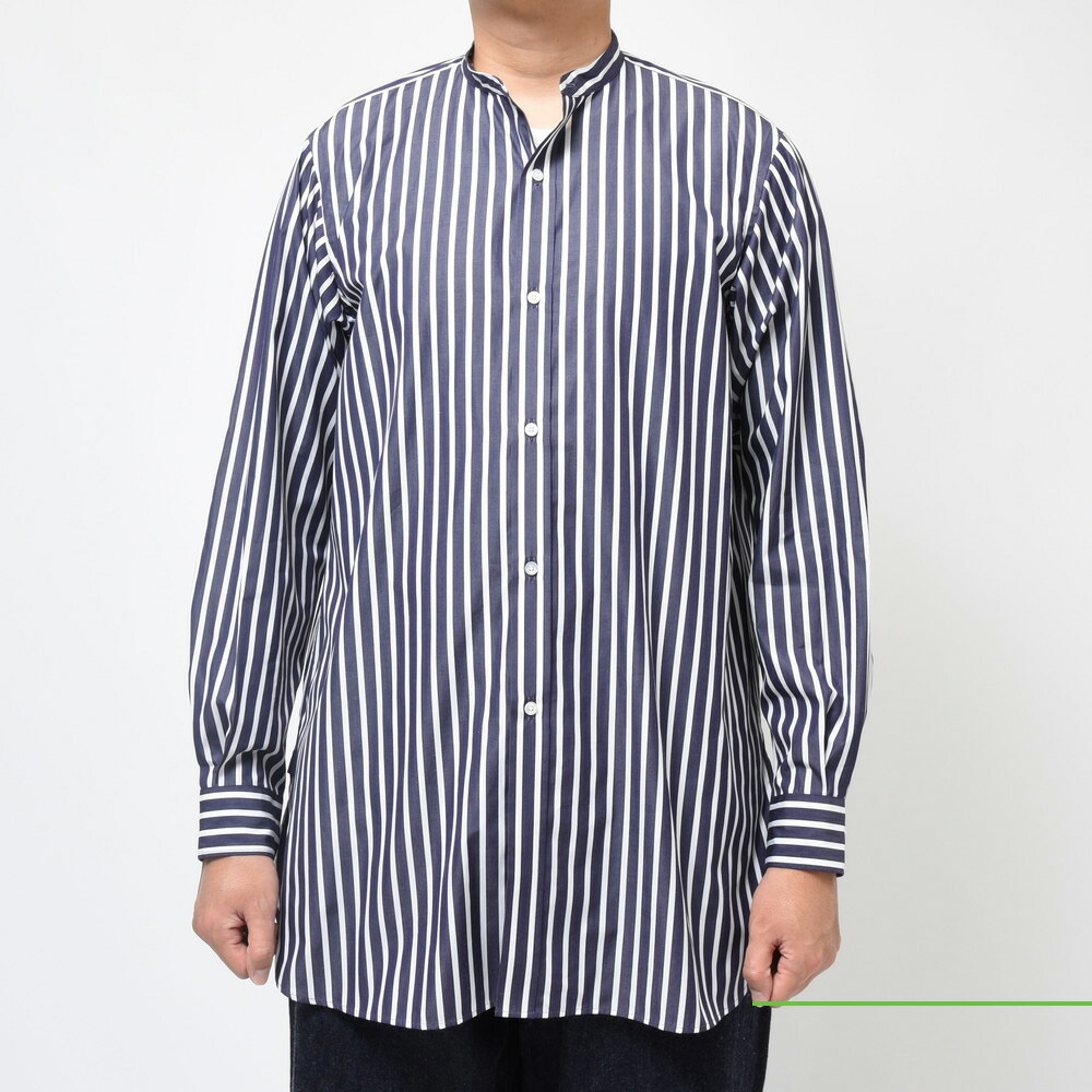 HEUGN（ユーゲン）Stripe Rod コットンロンドンストライプバンドカラー