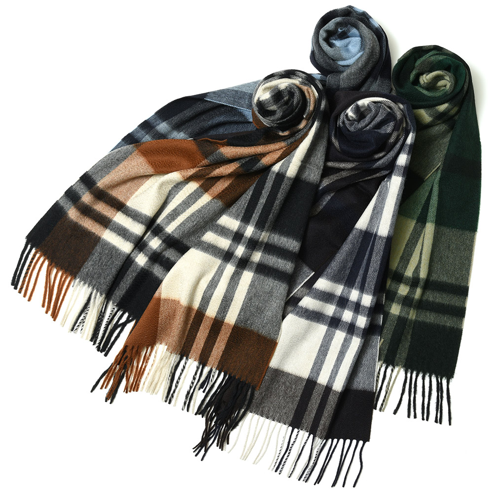 Joshua Ellis（ジョシュア エリス）カシミアタータンチェックマフラー