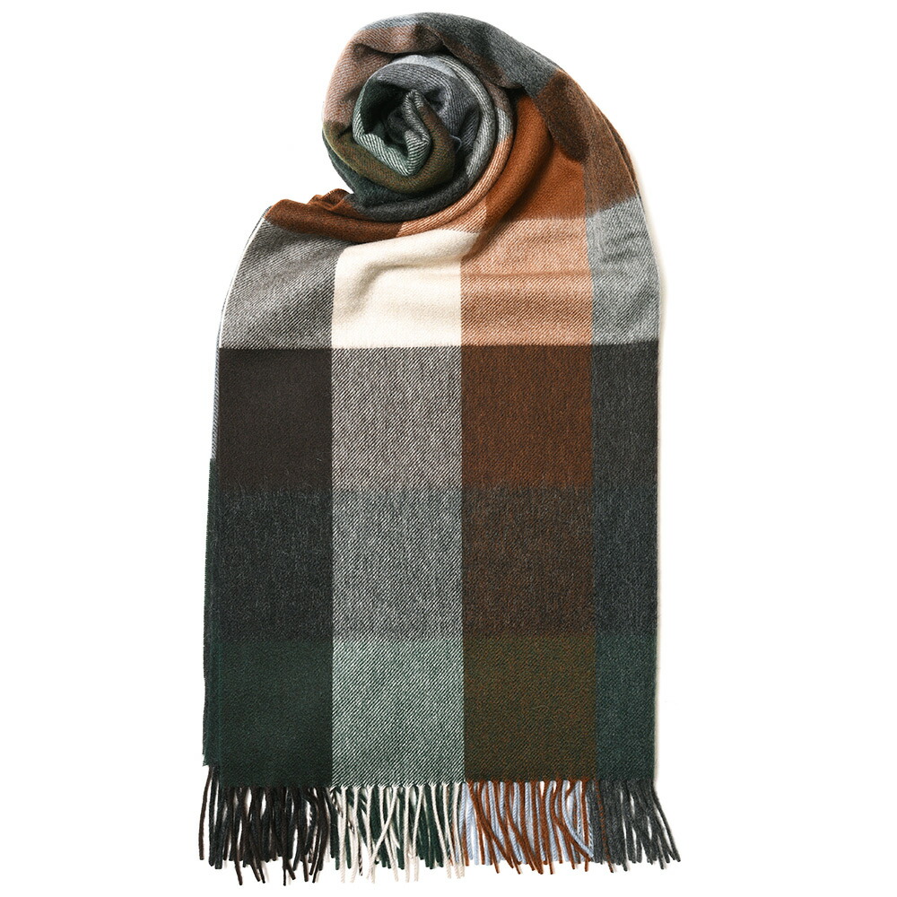 Joshua Ellis（ジョシュア エリス）カシミアブロックチェック大判