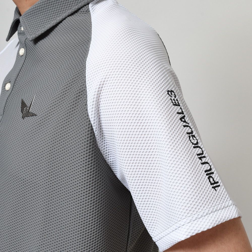 1PIU1UGUALE3 GOLF グレー ロゴシャツ サイズV 1PIU1UGUALE3 GOLF