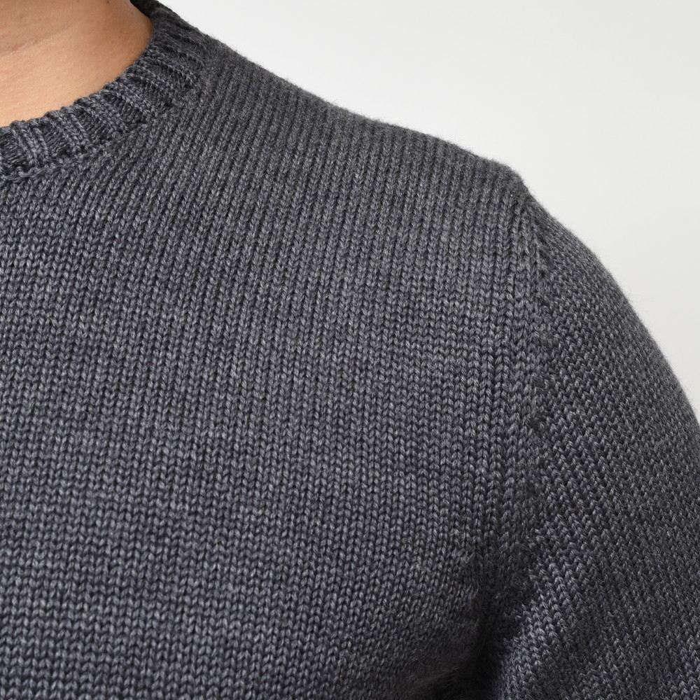 ZANONE（ザノーネ）5ゲージウールソリッドクルーネックニット GIRO