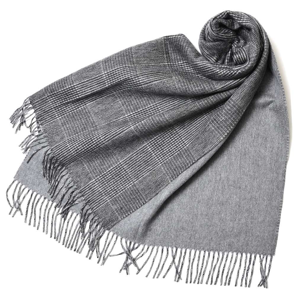 SALE】Joshua Ellis（ジョシュア エリス）カシミアチェック×ソリッド