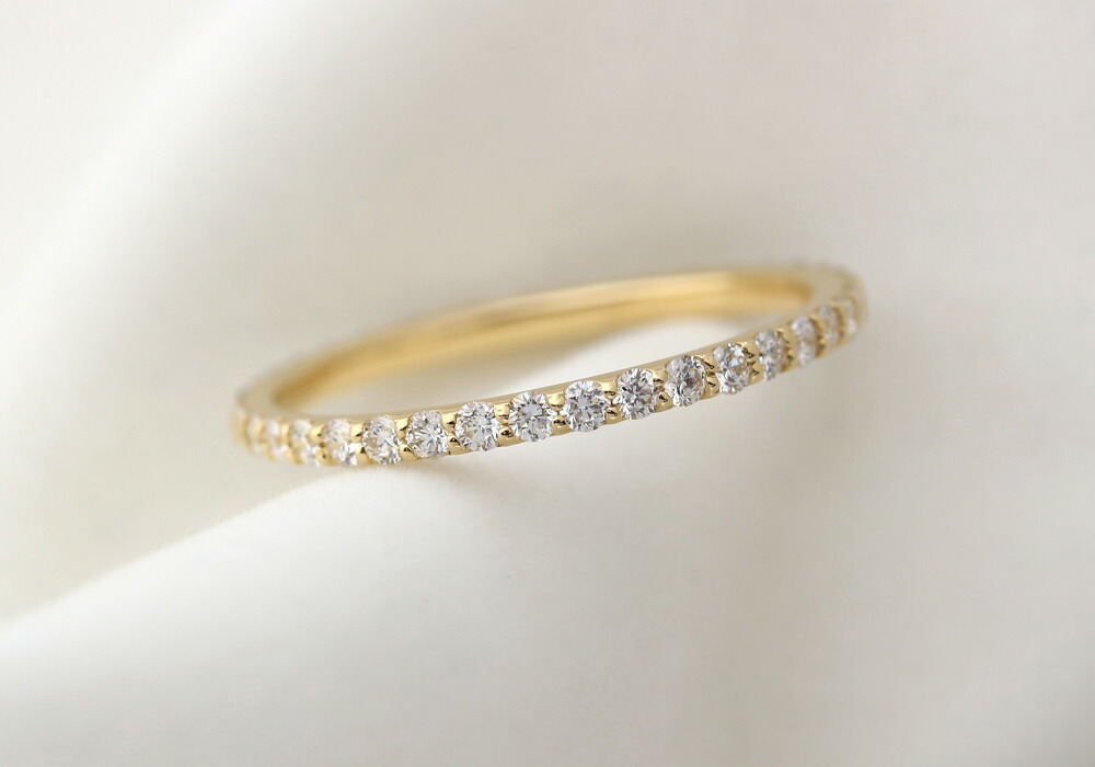 楽天市場】K18 K10 フルエタニティ リング 天然 ダイヤモンド 計0.43ct