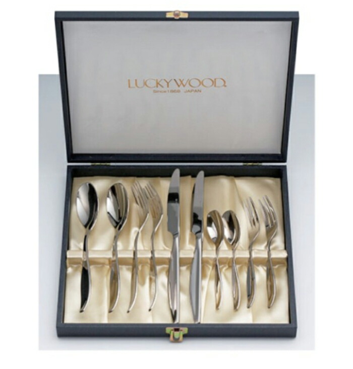 楽天市場】カトラリー セット ラッキーウッド エメラルド・金彩 25pc