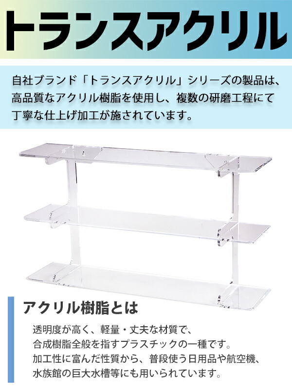 楽天市場】送料無料 アクリル 壁掛けラック ディスプレイラック クリア
