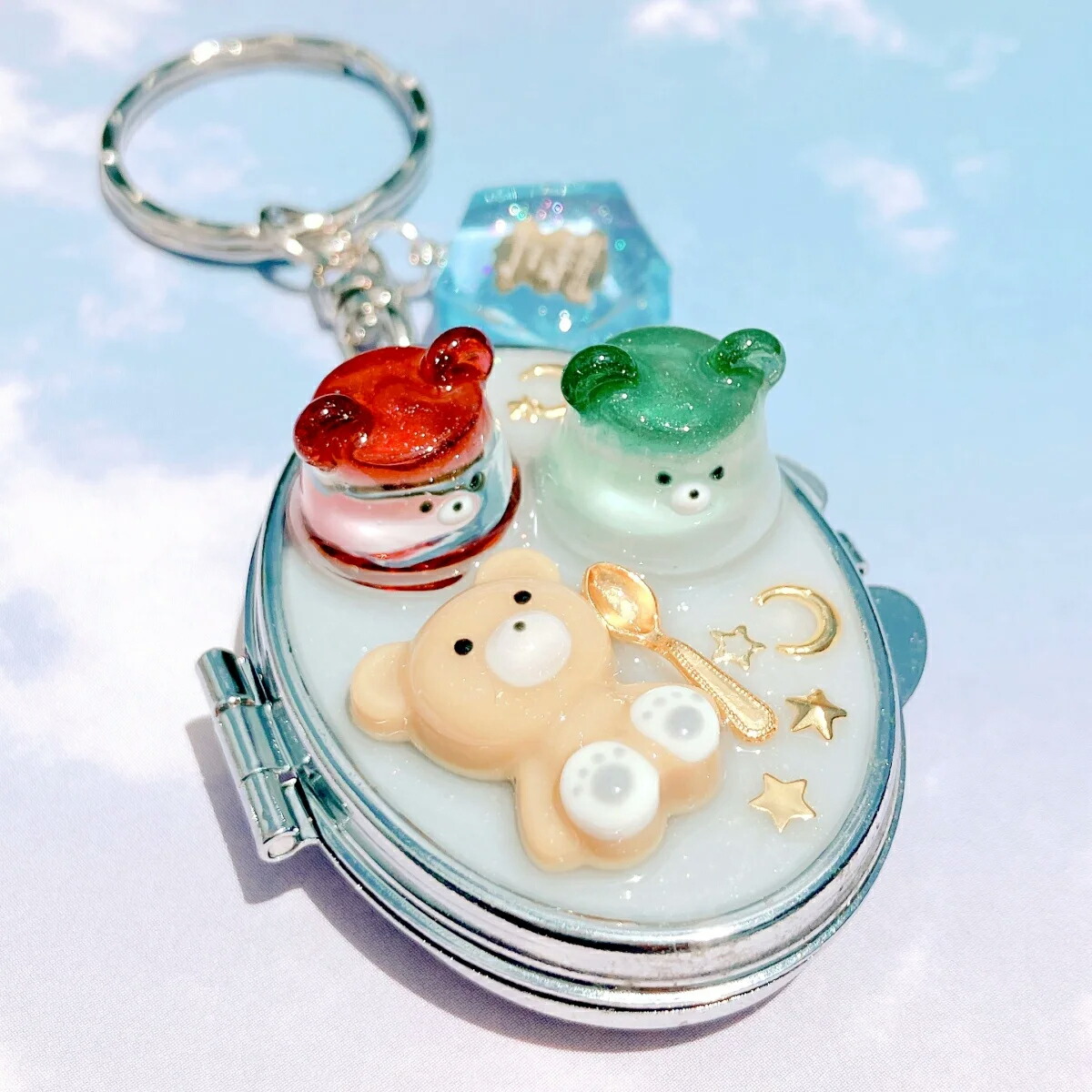 両面コンパクトミラー キーホルダー金具- 手作り雑貨屋 * 雑貨好き