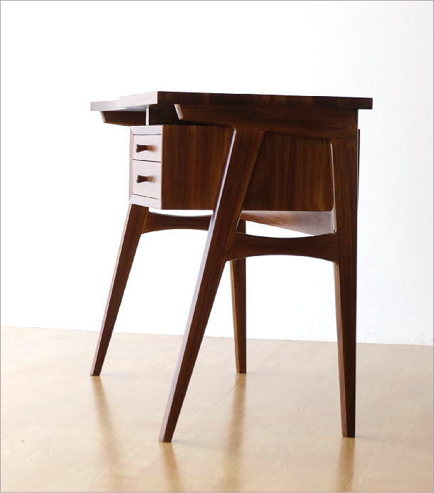 楽天市場】チーク デスク 机 無垢材 天然木 木製 シンプル コンパクト