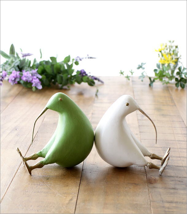 楽天市場】キウイ 鳥 木彫り置物 オブジェ おしゃれ 置物 小物 雑貨