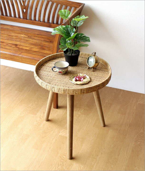 楽天市場】トレイテーブル ホーロー サイドテーブル おしゃれ ラタン