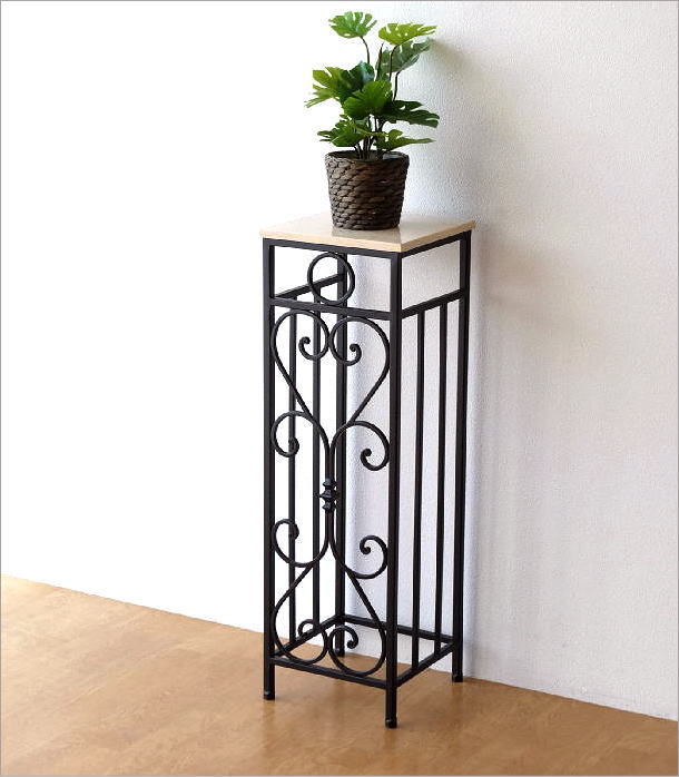楽天市場】花台 アイアン おしゃれ 大理石 玄関 フラワースタンド