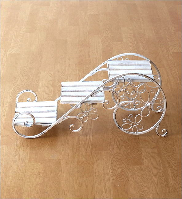 楽天市場】フラワースタンド 花台 アイアン 3段 木製 白 ホワイト