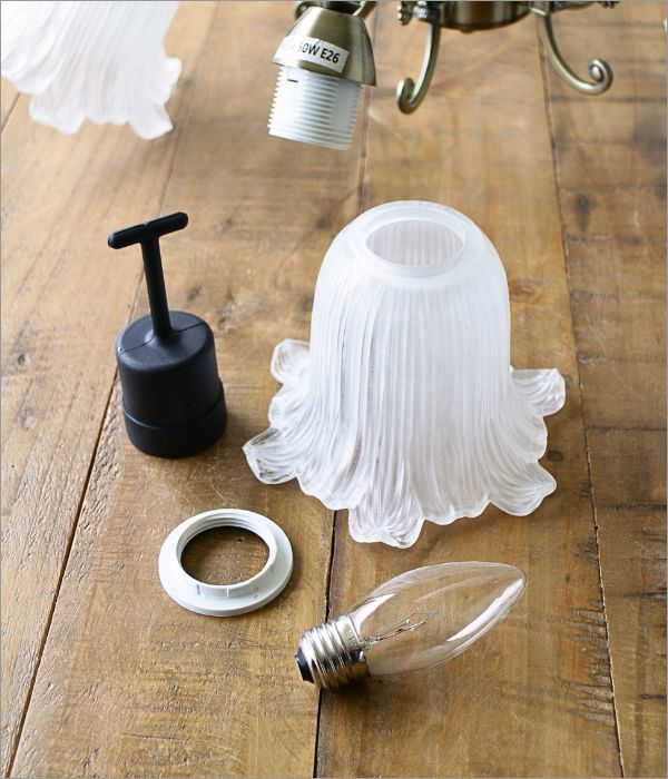 楽天市場】シャンデリア アイアン ガラス おしゃれ 5灯 アンティーク風