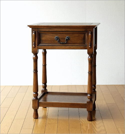 楽天市場】電話台 ファックス台 アンティーク おしゃれ スリム 木製