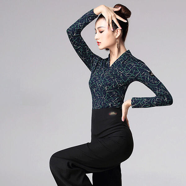 楽天市場】単品 社交ダンス レッスンウェア レディース Vネック 立ち襟