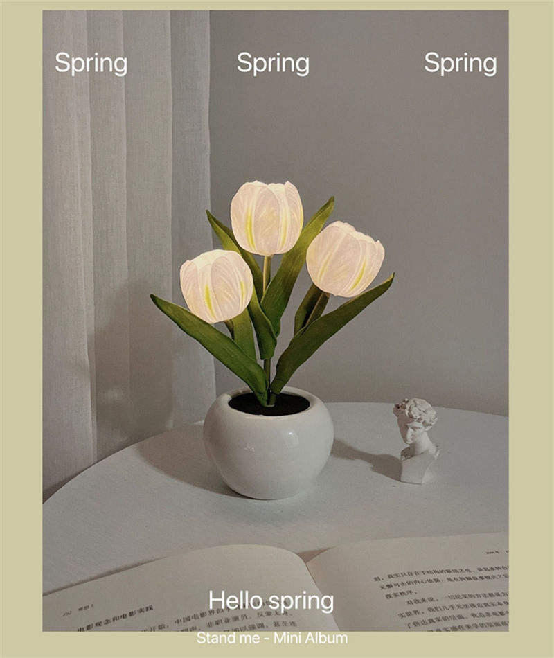 楽天市場】チューリップライト 明かり LED ナイトライト フラワー 花