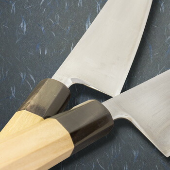 楽天市場】和ペティナイフ 両刃 135mm粉末ハイスR2 割込み 水牛八角柄