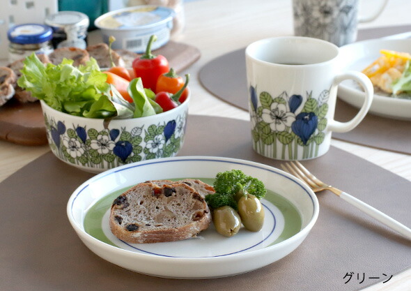 アラビア（ARABIA） クロッカス/Krokus プレート 19cm グリーン | ideale