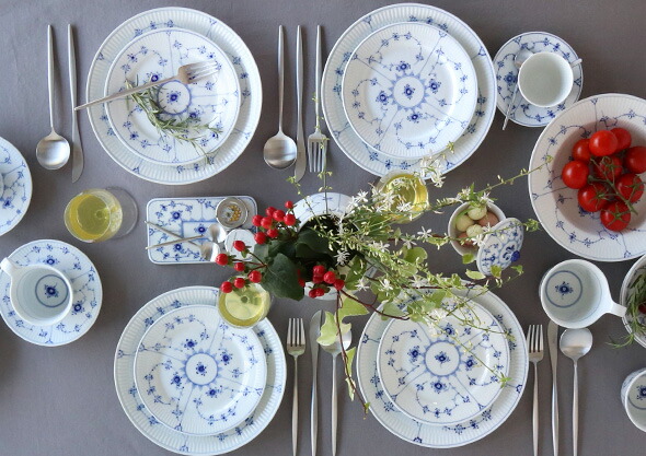 未使用】貴重☆ロイヤルコペンハーゲン ブルーフルーテッド柄