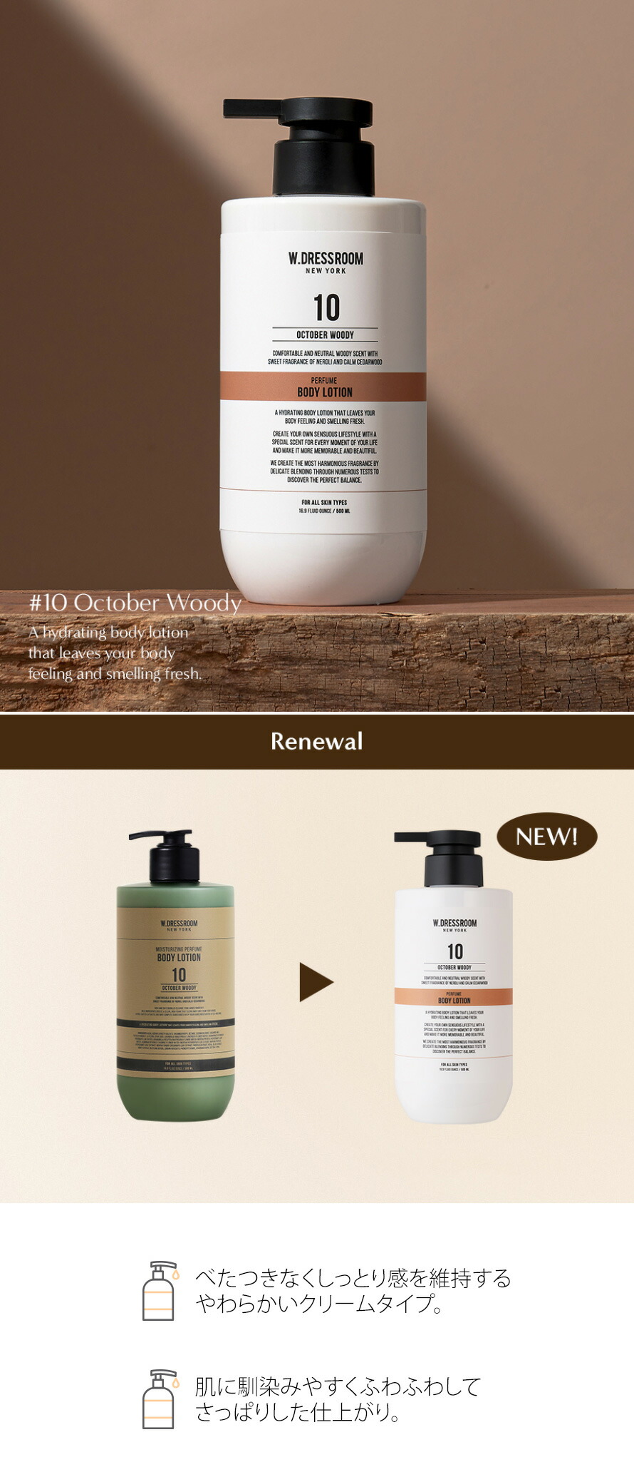 楽天市場】[W.DRESSROOM] モイスチャライジングパフュームボディ