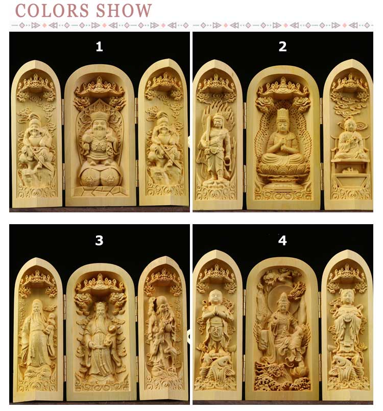 楽天市場】 千手観音 木彫り 釈迦如来 大日三尊 観音菩薩 弘法大師 三