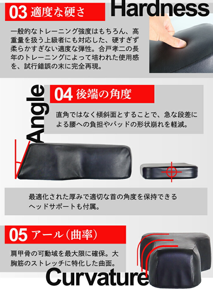 新品未使用】合戸式 大胸筋肥大ペックパッド ベンチプレス 楽天市場