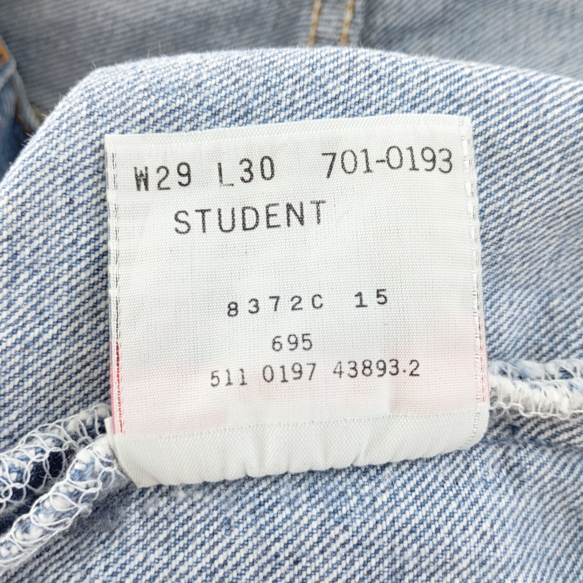古着 90年代 リーバイス Levis 701-0193 STUDENT ストレートデニム