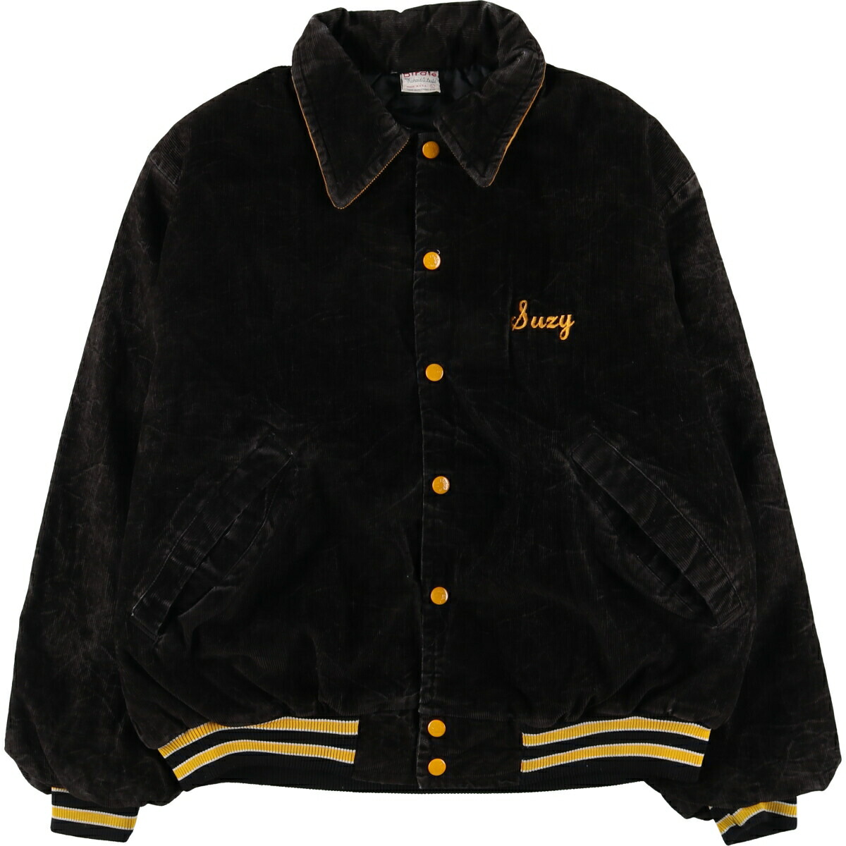 古着 80年代 バーディー Biedie バック刺繍 コーデュロイスタジャン