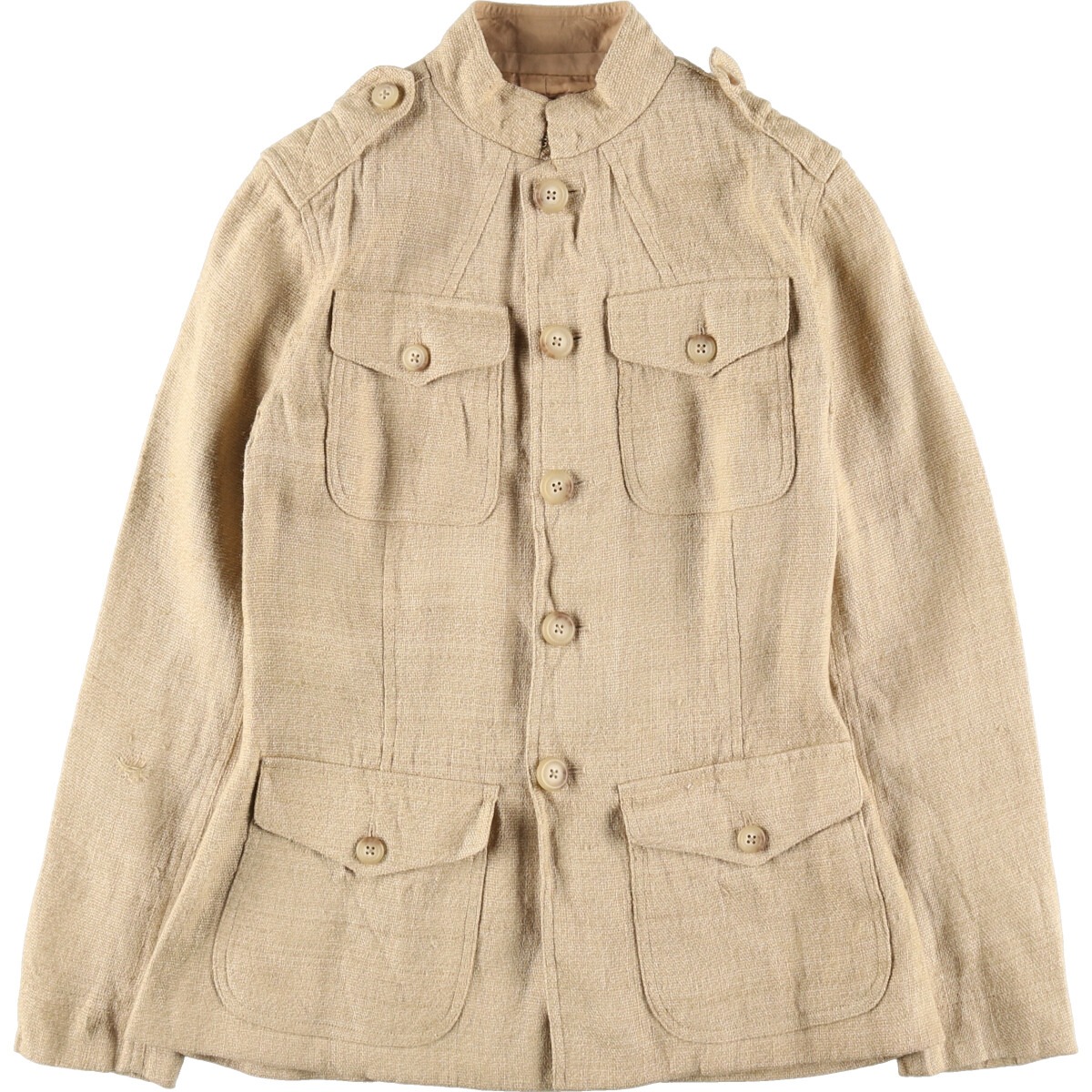 古着 90年代 ラルフローレン Ralph Lauren マオカラー サファリ