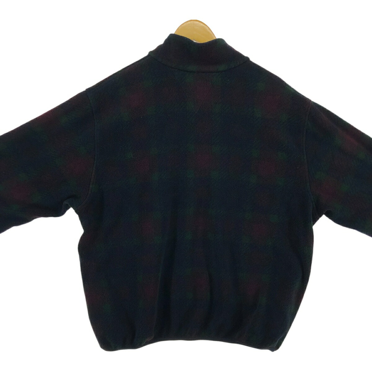 古着 90年代 ランズエンド LANDS' END チェック柄 ハーフジップ