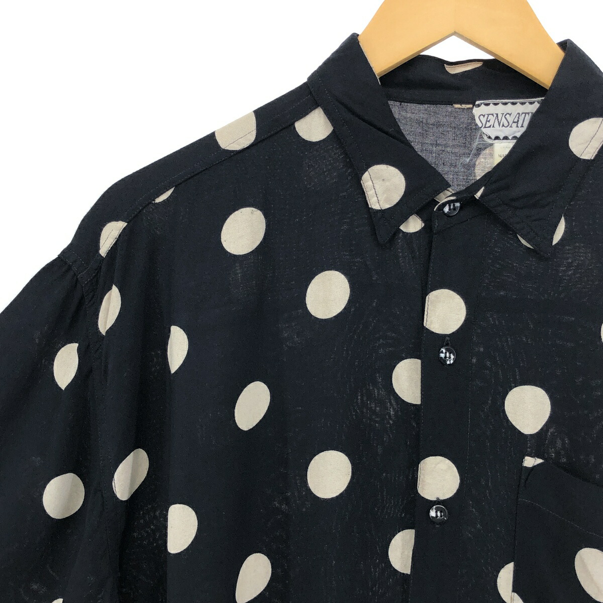 Bristol ドット柄 半袖Tシャツ L ブラック Bristol ドット柄 半袖T