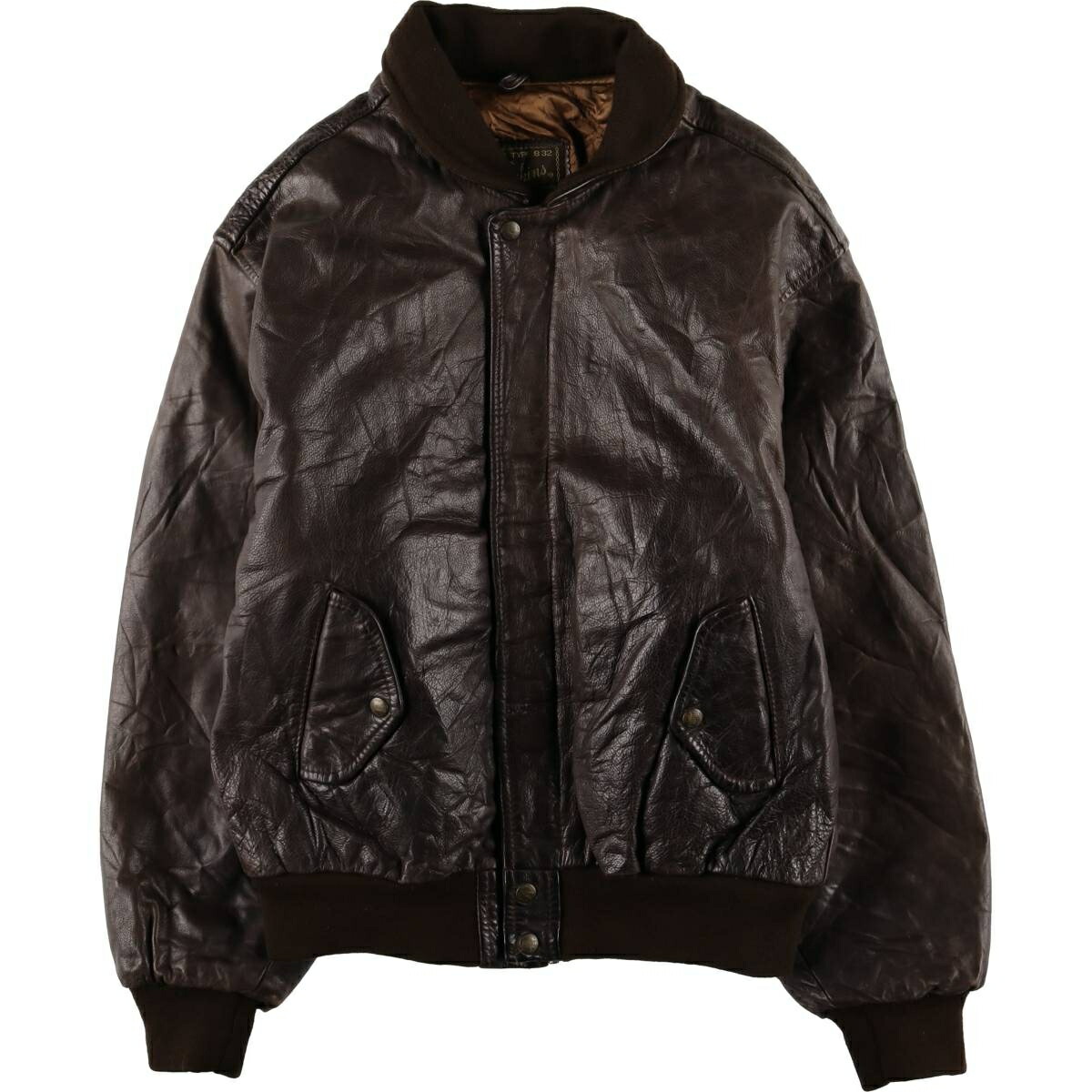 古着 REDSKINS レザーフライトジャケット フランス製 メンズL相当